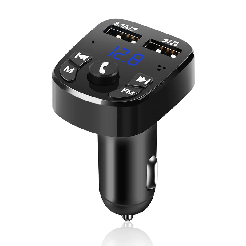 Ultrafase Caregador  De Carro USB  Carregamento Duplo e Rapido ,Bluetooth 5.0 ,FM e  Transmitter  USB